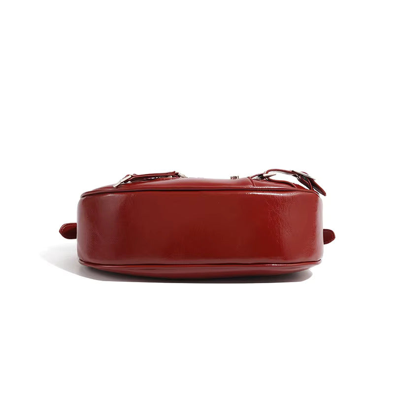 LunaEdge Buckle Crescent Hobo Bag