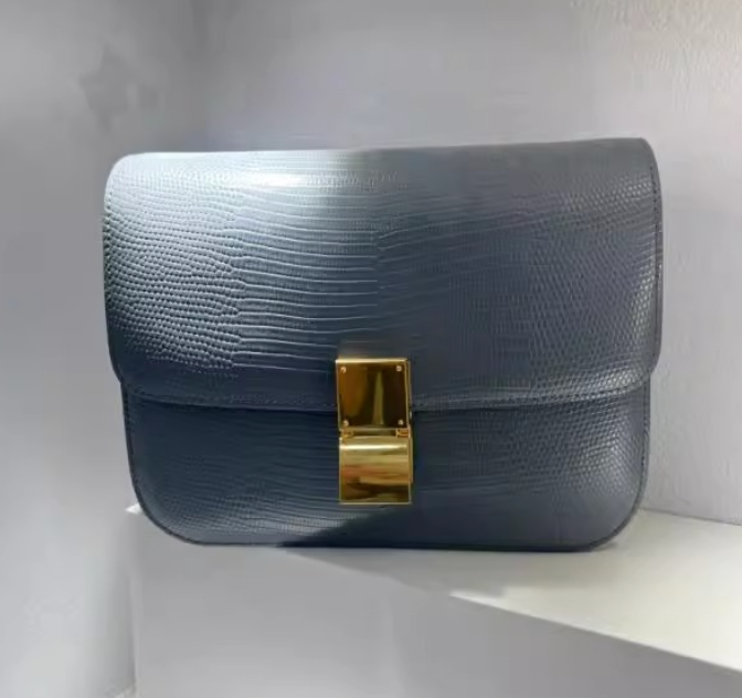 Valentina Lizard-Textured Leather Crossbody