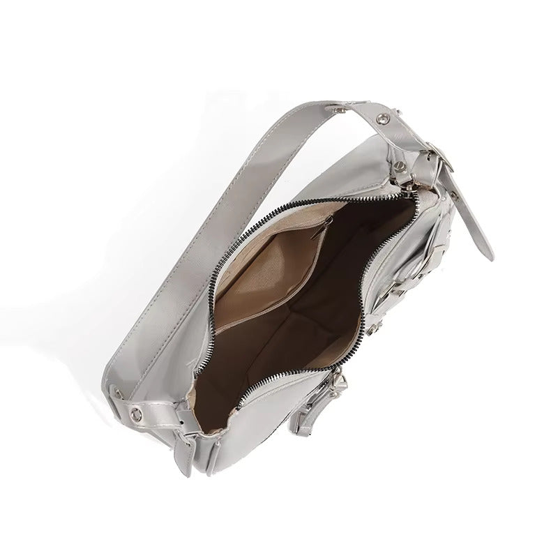 LunaEdge Buckle Crescent Hobo Bag