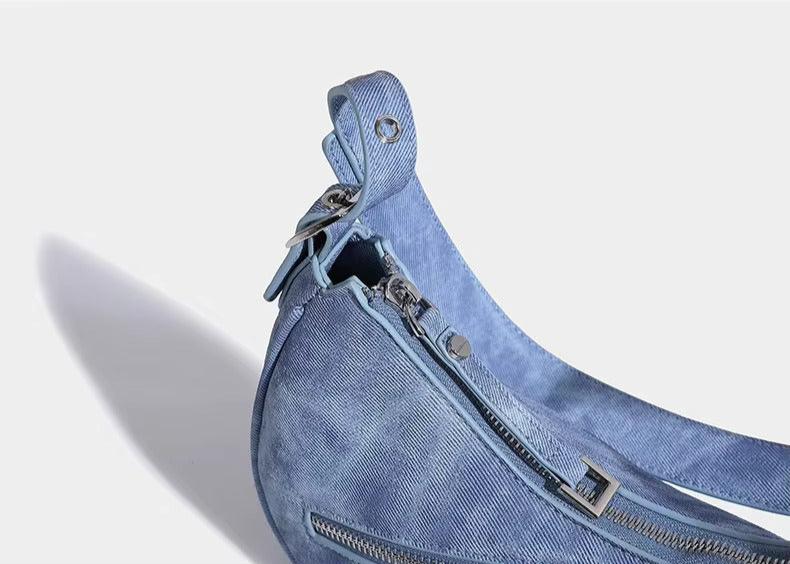 LunaEdge Buckle Crescent Hobo Bag