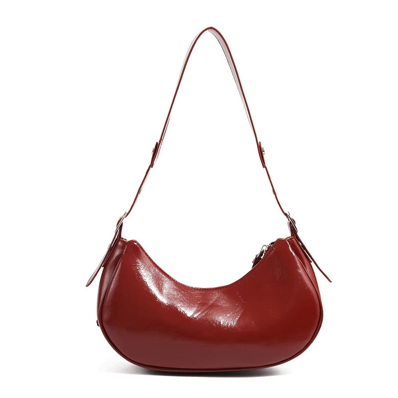 LunaEdge Buckle Crescent Hobo Bag