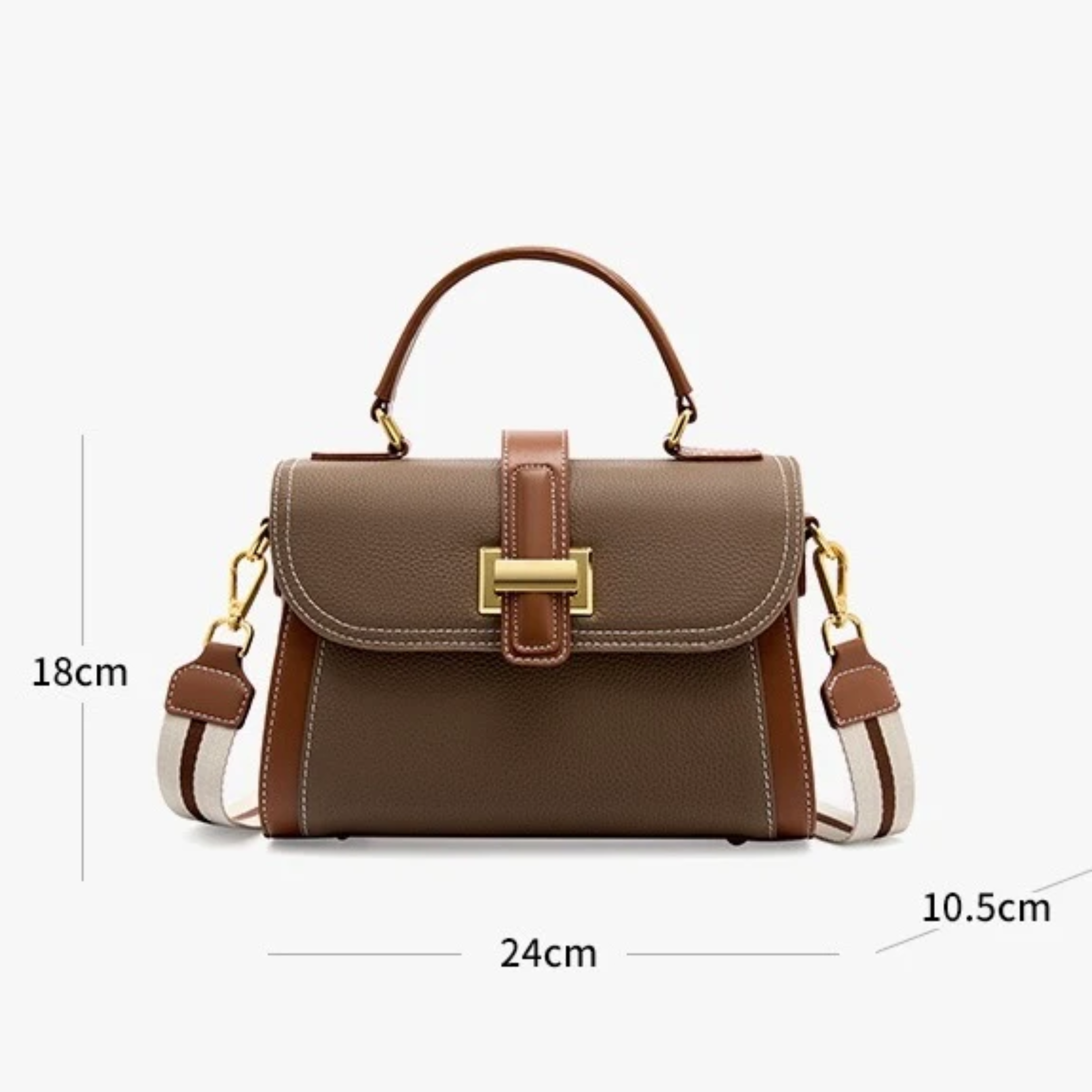 Alondra Leather Structured Top Handle Crossbody Bag