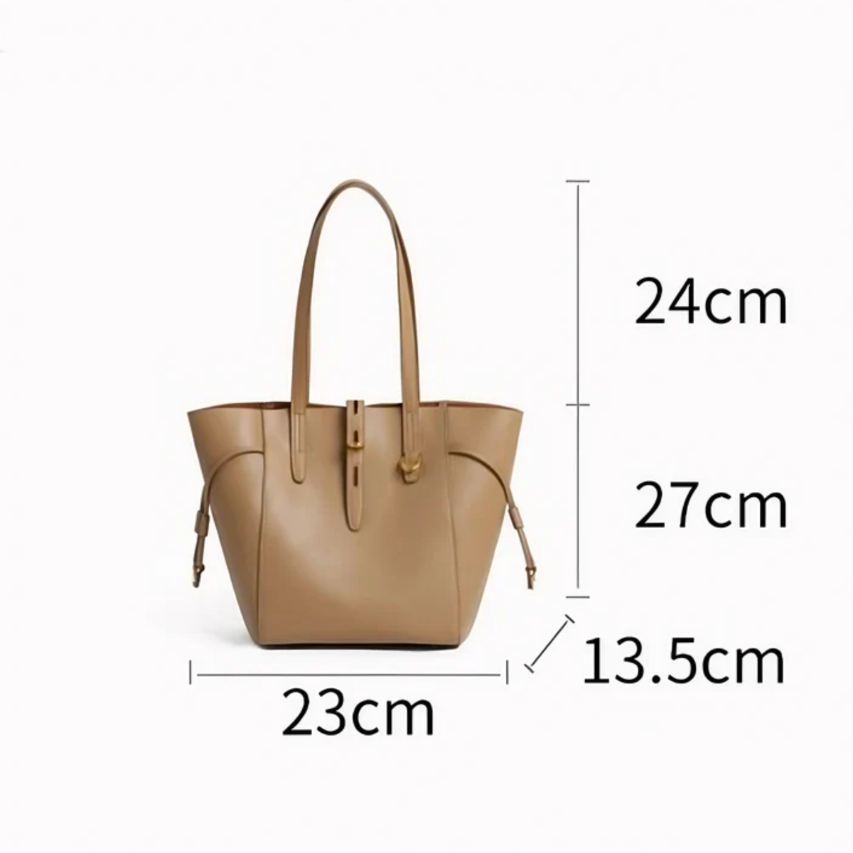 Alina Echtleder Vintage-Tasche mit Schnappverschluss