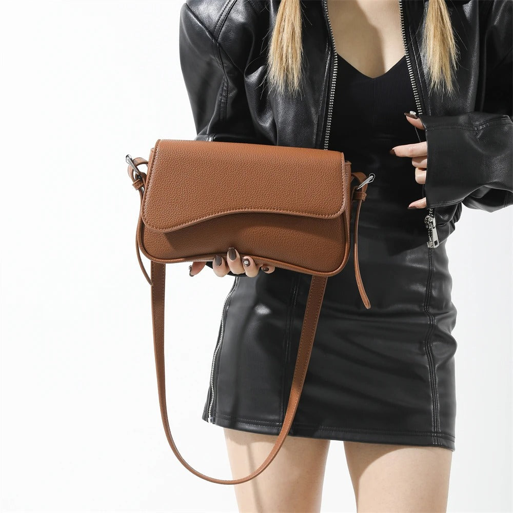 Celestia Curve Baguette Shoulder Bag