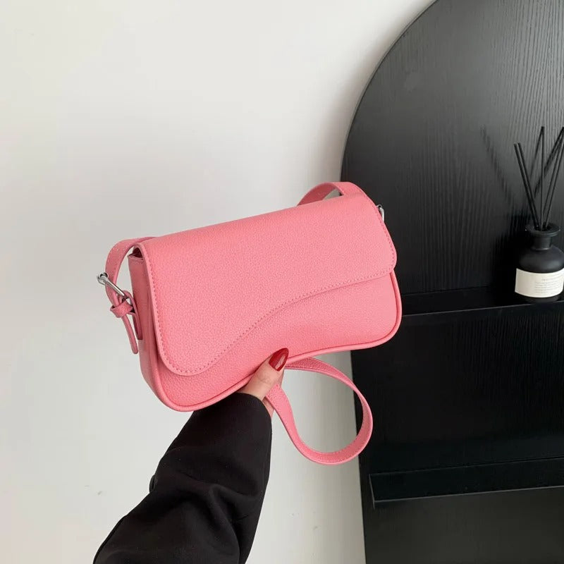 Celestia Curve Baguette Shoulder Bag