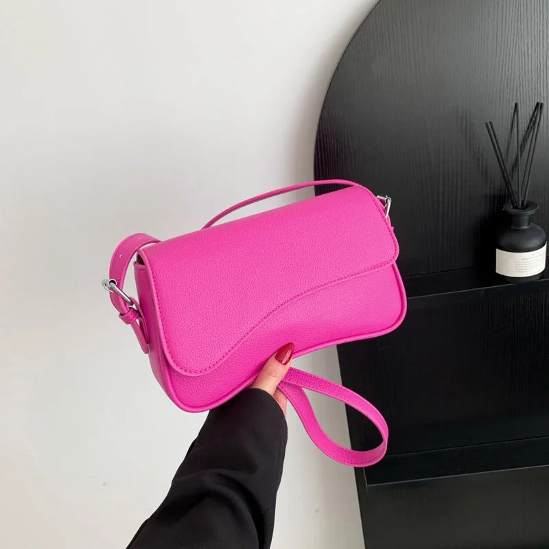Celestia Curve Baguette Shoulder Bag
