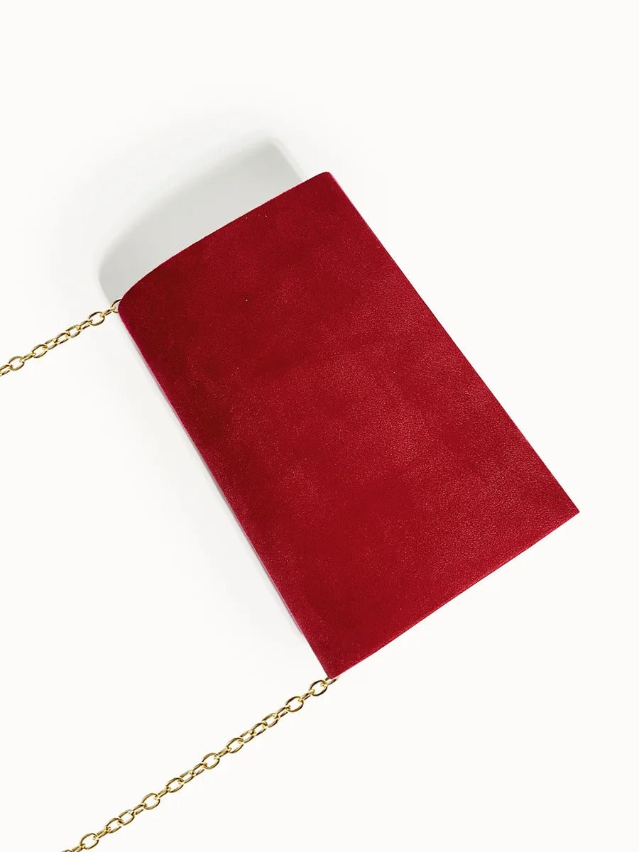 Noctura Wildleder Samt Umschlag Clutch
