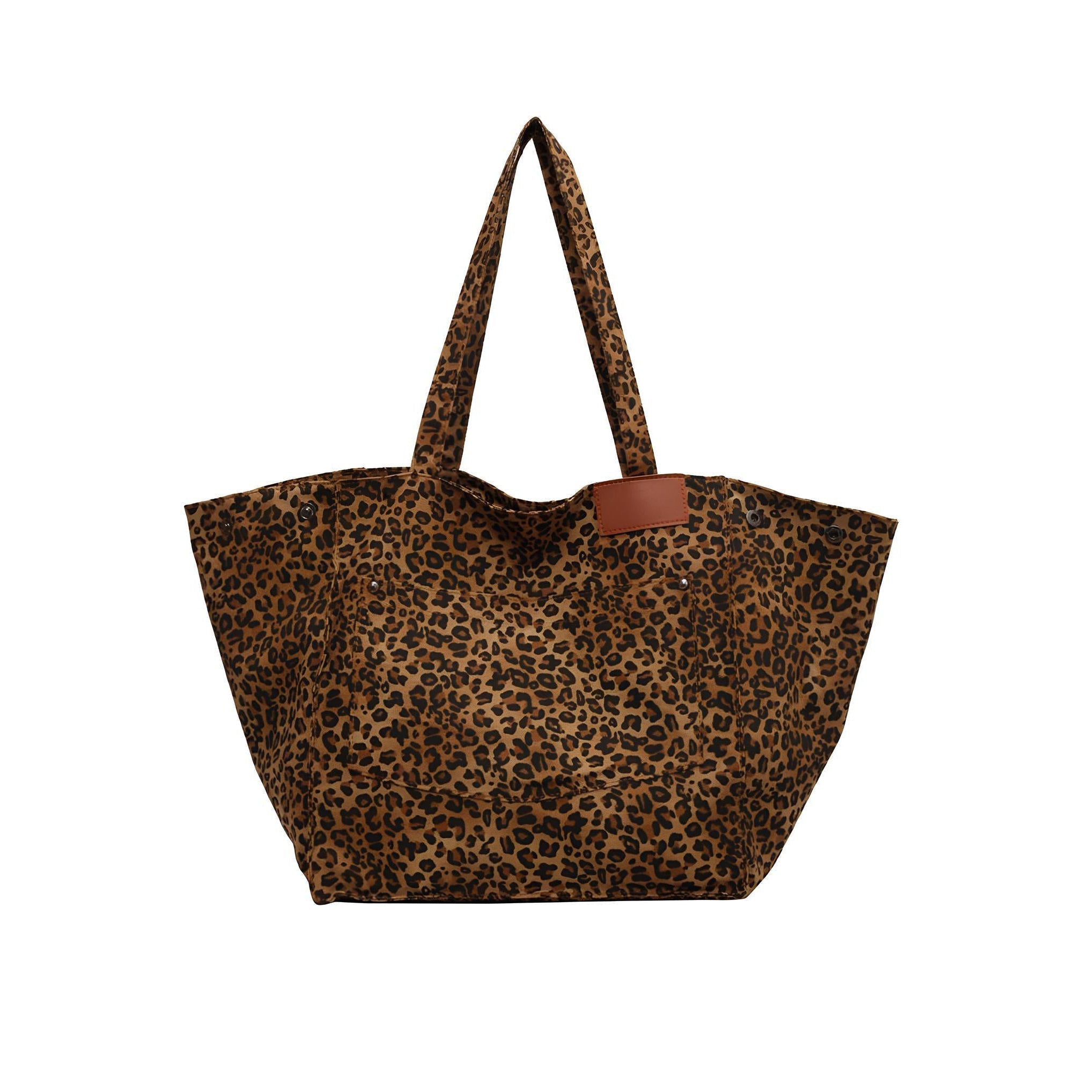Savanna Luxe Oversized Leopard Canvas Tote