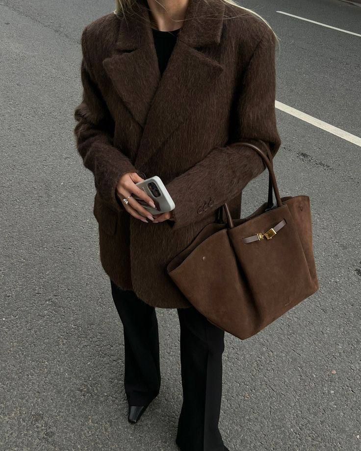Faux Suede Tote Bag