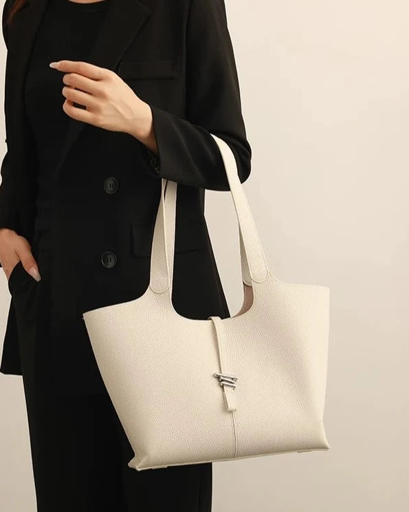 Professional Elegance Leather Laptop Tote